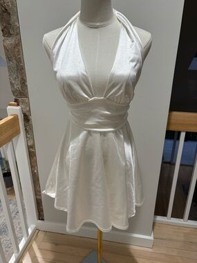 Windsor Ivory Halter Mini Dress